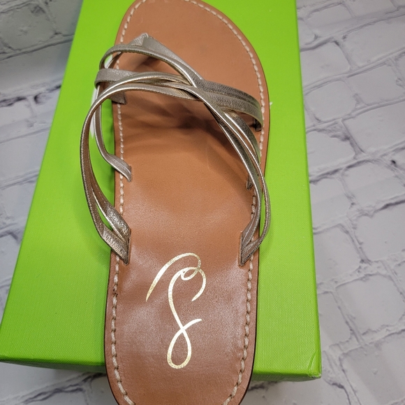 Sam Edleman Marinea Gold Leather 9.5 M - Picture 3 of 6